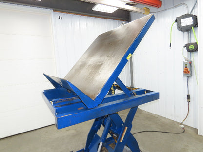 Vestil Hydraulic Lift End Tilt Table 1000lb 48"x48" Top 45° Tilt 36" Travel 460v