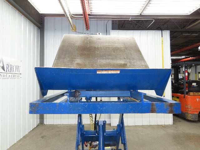 Vestil Hydraulic Lift End Tilt Table 1000lb 48"x48" Top 45° Tilt 36" Travel 460v