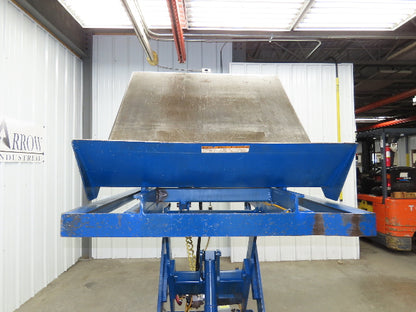 Vestil Hydraulic Lift End Tilt Table 1000lb 48"x48" Top 45° Tilt 36" Travel 460v