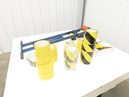 ULINE H-418 Safety Tape Applicator 1-4" Width 15 Assorted Rolls Vinal Floor Tape
