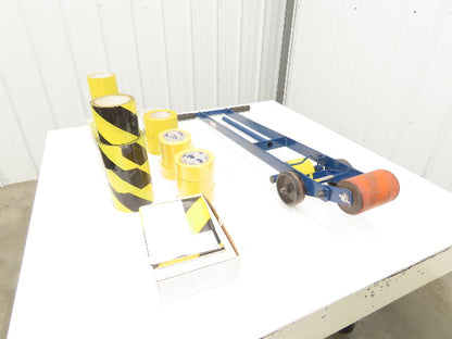 ULINE H-418 Safety Tape Applicator 1-4" Width 15 Assorted Rolls Vinal Floor Tape