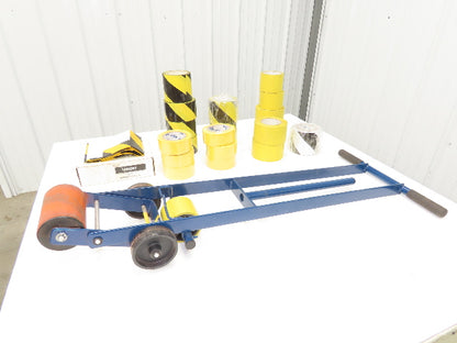 ULINE H-418 Safety Tape Applicator 1-4" Width 15 Assorted Rolls Vinal Floor Tape