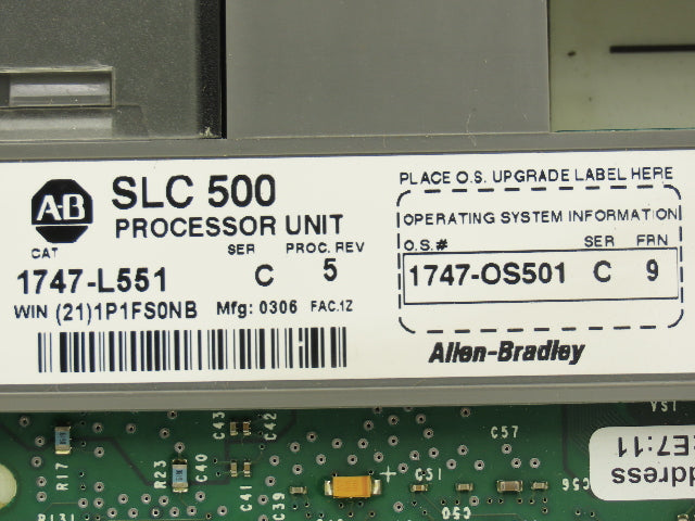 Allen Bradley 1747-L551 SLC 500 SLC 5/05 CPU Processor Controller Ser C Rev 5