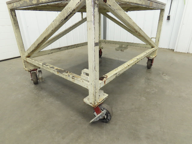 3/4" Steel Top Machine Base Welding Table Work Bench 60x45" Top 36" H 6" Caster