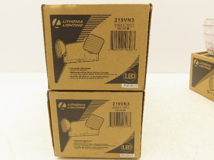 Lithonia Lighting 219VN3 LED Emergency Lighting 2-Light Up to 90 Min Lot of 3