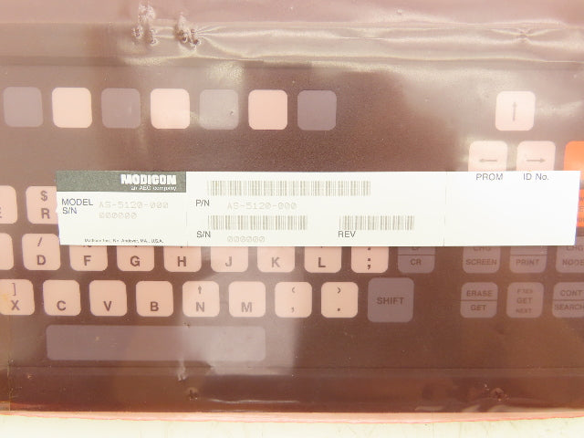 AEG Modicon AS-5120-000 Key Board Bezel Assembly