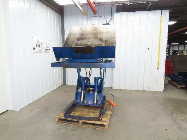 Vestil Hydraulic Lift Table End Tilt 4000lb 48"x48" Top 45° Tilt 36" Travel 460v