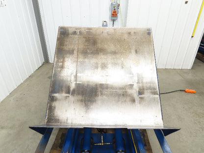 Vestil Hydraulic Lift Table End Tilt 4000lb 48"x48" Top 45° Tilt 36" Travel 460v