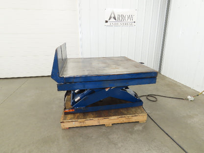 Vestil Hydraulic Lift Table End Tilt 4000lb 48"x48" Top 45° Tilt 36" Travel 460v