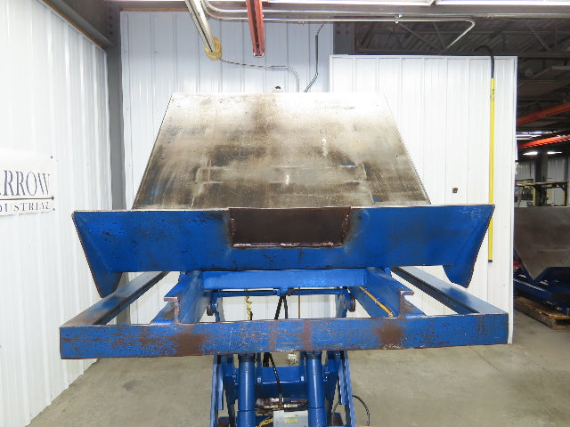 Vestil Hydraulic Lift Table End Tilt 4000lb 48"x48" Top 45° Tilt 36" Travel 460v