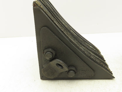 ULINE H1591 Wheel Chocks Laminated Rubber 8" x 8" x  8" Chain Ring Lot of 2