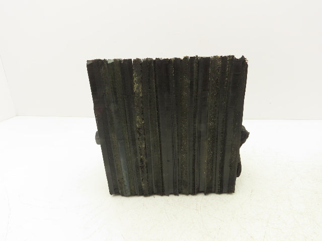 ULINE H1591 Wheel Chocks Laminated Rubber 8" x 8" x  8" Chain Ring Lot of 2
