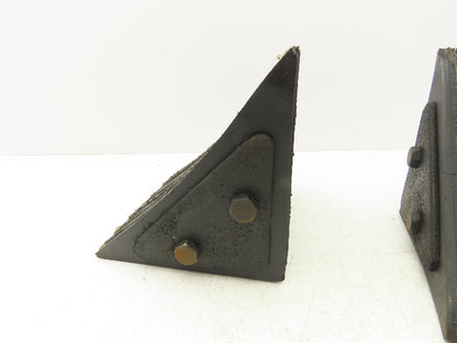 ULINE H1591 Wheel Chocks Laminated Rubber 8" x 8" x  8" Chain Ring Lot of 2