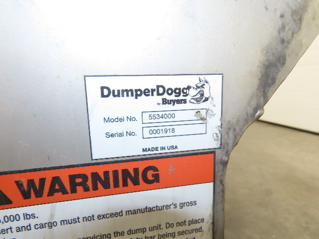 Buyers 5534000 Dumper Dogg Dump 8' Bed Insert Stainless Steel 3/4 Ton Pickup