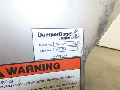 Buyers 5534000 Dumper Dogg Dump 8' Bed Insert Stainless Steel 3/4 Ton Pickup