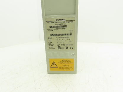 Siemens 6SE7021-0TA61 Simovert DC Inverter 510-650VDC In 380-480VAC 0-600Hz Out