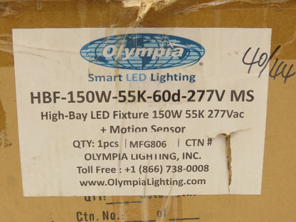 Olympia Lighting HBF-150W LED High Bay Commercial Light Fixture 5500K 120-277V