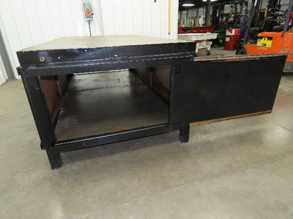 3" Solid Steel Top Welding Table Work Bench 96" x 48" Fabrication Enclosed 36" H