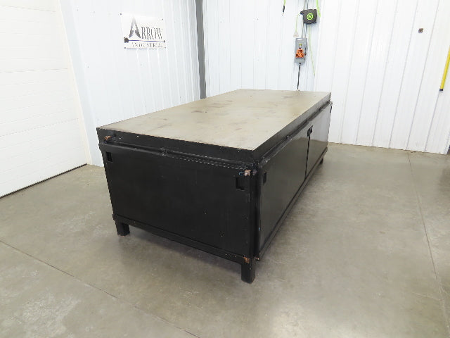 3" Solid Steel Top Welding Table Work Bench 96" x 48" Fabrication Enclosed 36" H