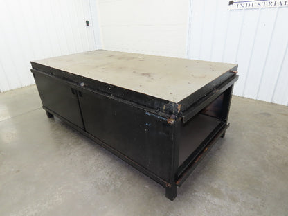 3" Solid Steel Top Welding Table Work Bench 96" x 48" Fabrication Enclosed 36" H