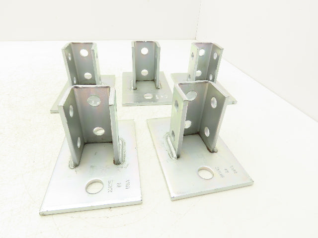 Phoenix P10 0000EG 1-5/8" Steel Post Base Single Channel 2-Hole 4x6" Box of 5