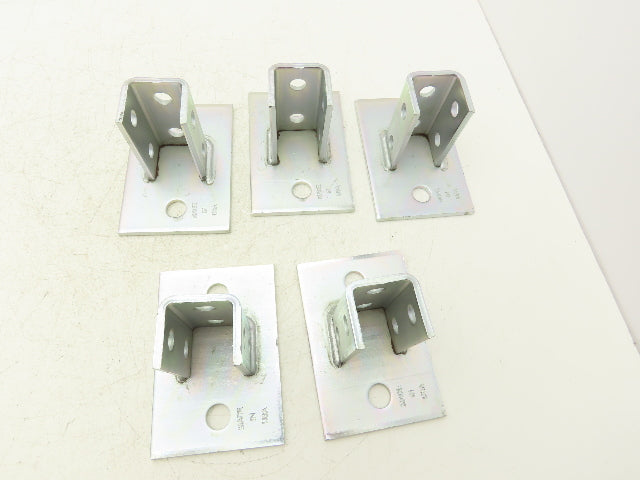 Phoenix P10 0000EG 1-5/8" Steel Post Base Single Channel 2-Hole 4x6" Box of 5