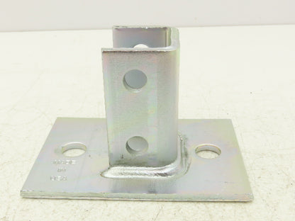 Phoenix P10 0000EG 1-5/8" Steel Post Base Single Channel 2-Hole 4x6" Box of 5