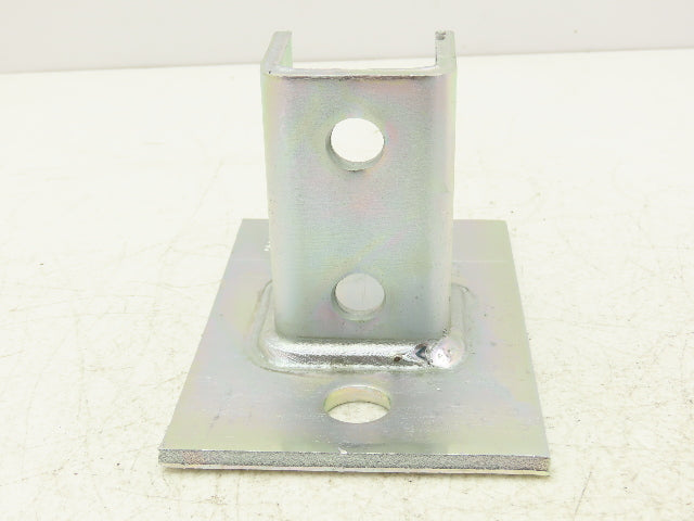 Phoenix P10 0000EG 1-5/8" Steel Post Base Single Channel 2-Hole 4x6" Box of 5