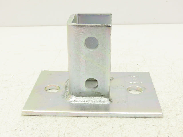 Phoenix P10 0000EG 1-5/8" Steel Post Base Single Channel 2-Hole 4x6" Box of 5