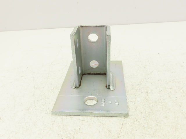 Phoenix P10 0000EG 1-5/8" Steel Post Base Single Channel 2-Hole 4x6" Box of 5