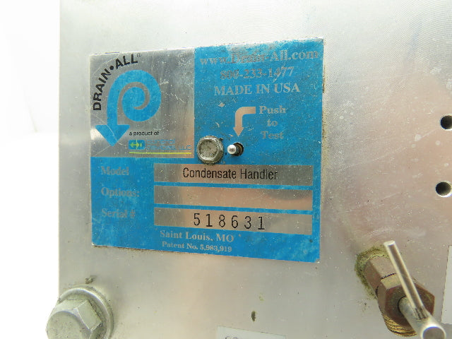 CDI Control Devices DRAIN-ALL Automatic Condensate Handler Drain Valve 100 PSI
