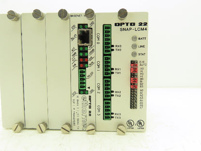 Opto 22 SNAP-LCM4 Controller Unit with Ethernet communication Interface Card