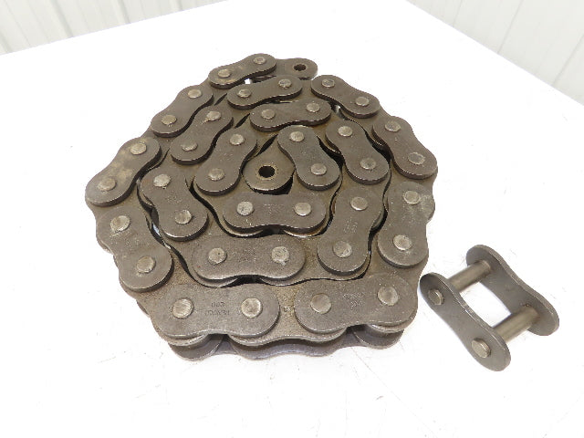 Renold #200 Roller Chain Riveted 2.5"Pitch Single Strand 8' 4"L w/Connector