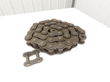 Renold #200 Roller Chain Riveted 2.5"Pitch Single Strand 8' 4"L w/Connector