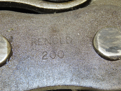 Renold #200 Roller Chain Riveted 2.5"Pitch Single Strand 8' 4"L w/Connector