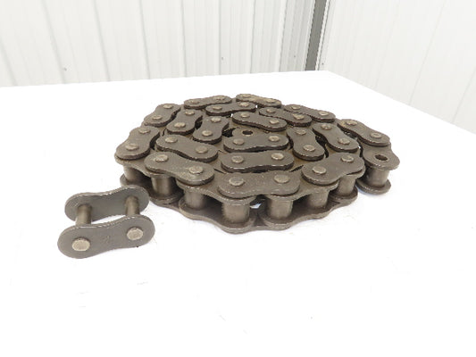 Renold #200 Roller Chain Riveted 2.5"Pitch Single Strand 8' 4"L w/Connector