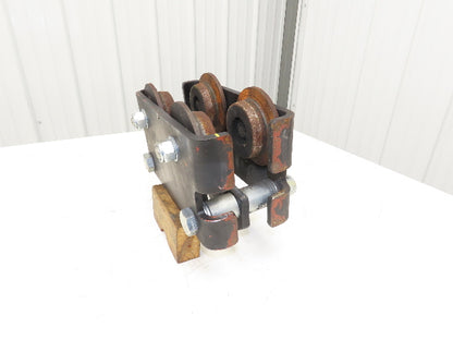 CM CBTP 2-Ton 4000lbs Plain Type Manual Push Trolley 3-1/2" Flange I Beam
