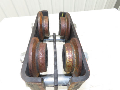 CM CBTP 2-Ton 4000lbs Plain Type Manual Push Trolley 3-1/2" Flange I Beam