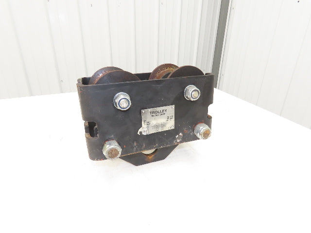 CM CBTP 2-Ton 4000lbs Plain Type Manual Push Trolley 3-1/2" Flange I Beam