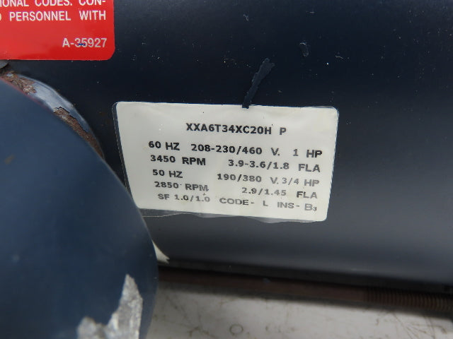 Leeson FVH A6T34XC20H P Explosion Proof Motor 1Hp 3450 RPM 230/460V 3PH 56C