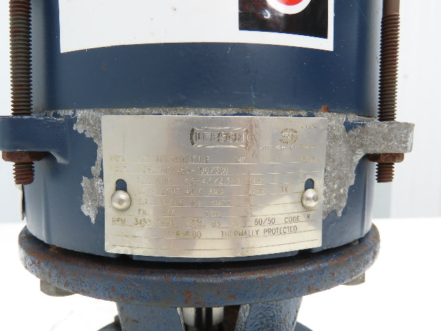 Leeson A6T34XC25J P Centrifugal Pump 1.25x1"NPT 1.5Hp 3450 RPM 230/460V 3PH 56C