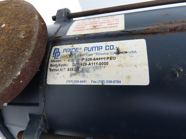 Leeson A6T34XC25J P Centrifugal Pump 1.25x1"NPT 1.5Hp 3450 RPM 230/460V 3PH 56C