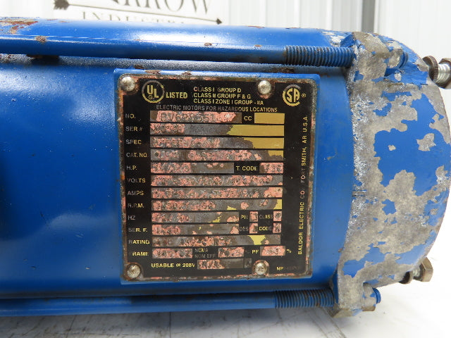Baldor M35E380-672 M29D Explosion Proof Motor 2Hp 3450 RPM 230/460V 3PH 145TCZ