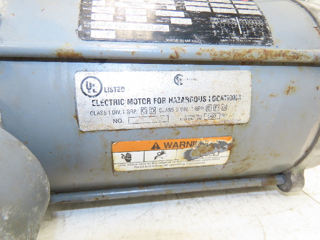 US Motors XS1CA1JCR Explosion Proof Motor 1Hp 3450 RPM 115/230V 1PH 56C