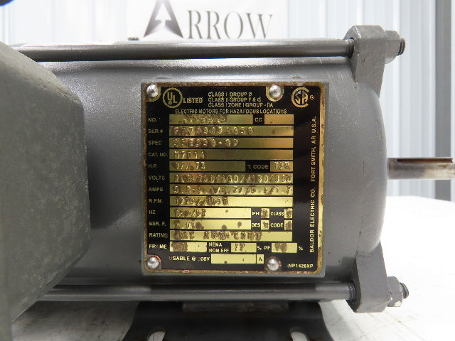 Baldor M7014 Explosion Proof Motor 1Hp 1725 RPM 230/460V 3PH 56 Frame 35E356-87