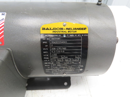 Baldor CM3558T AC Motor 2Hp 1750rpm 230/460V 3PH 145TC TEFC