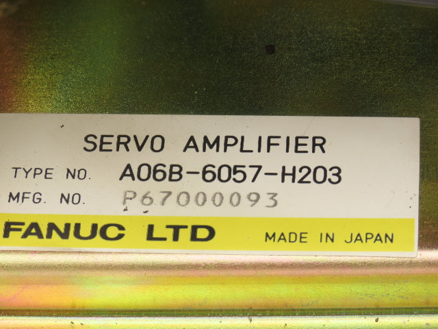 Fanuc A06B-6057-H203 Servo Amplifier Drive A20B-1003-0080