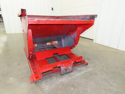 Wright 1/2 YD Self Dumping Hopper 3000lbs Trash Recycle 10 Gauge Bin Bump Dump