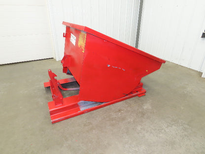 Wright 1/2 YD Self Dumping Hopper 3000lbs Trash Recycle 10 Gauge Bin Bump Dump