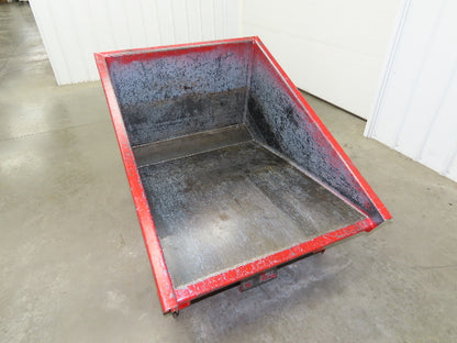 Wright 1/2 YD Self Dumping Hopper 3000lbs Trash Recycle 10 Gauge Bin Bump Dump